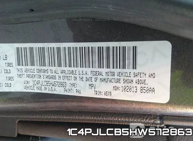 1C4PJLCB5HW572863 фото 10