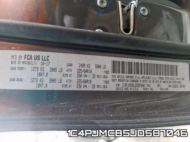 1C4PJMCB5JD587046 фото 2