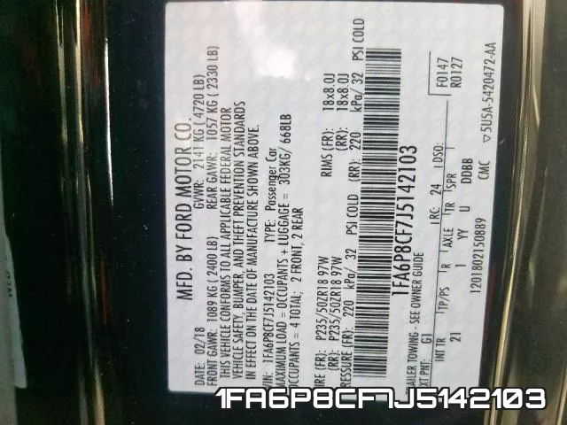 1FA6P8CF7J5142103 фото 2
