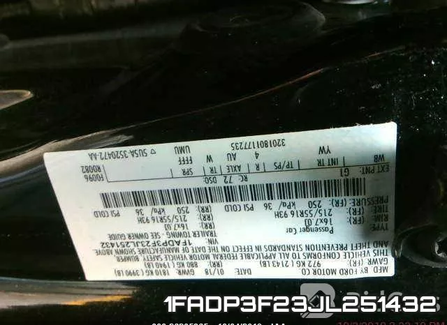 1FADP3F23JL251432 фото 10