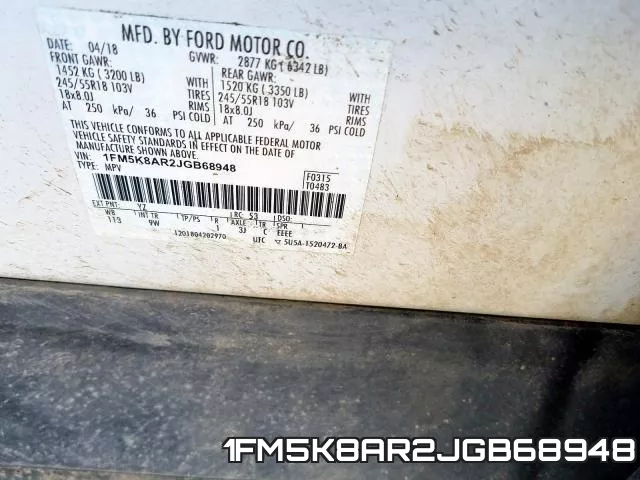 1FM5K8AR2JGB68948 фото 7