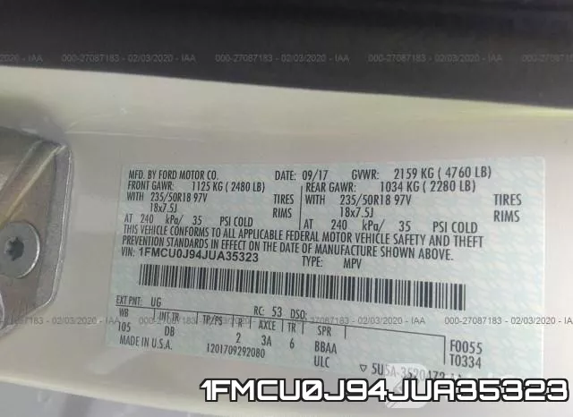 1FMCU0J94JUA35323 фото 10