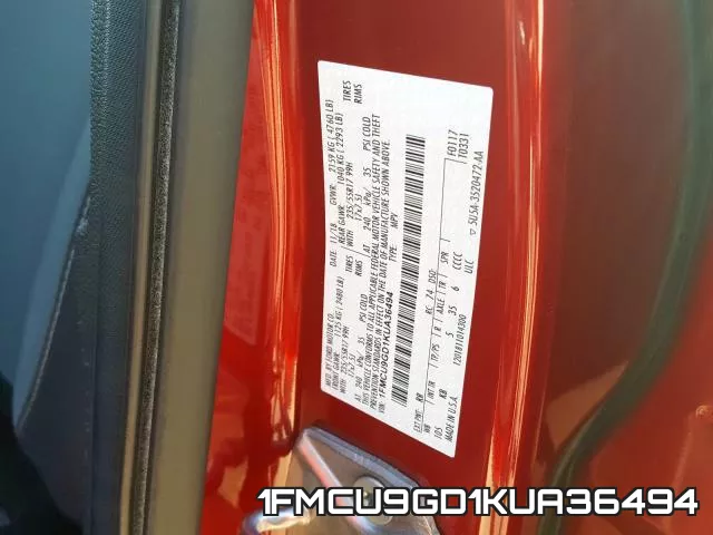 1FMCU9GD1KUA36494 фото 2