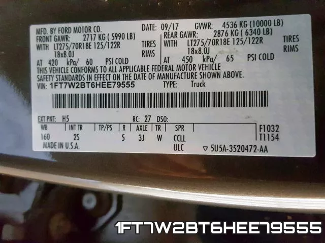 1FT7W2BT6HEE79555 фото 2
