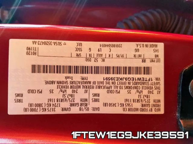 1FTEW1EG9JKE39591 фото 2