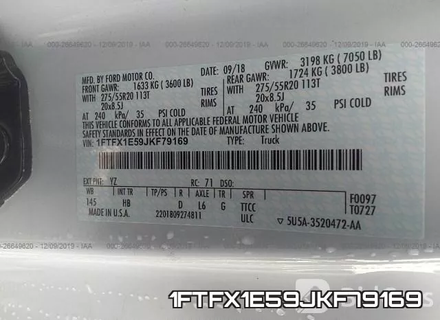 1FTFX1E59JKF79169 фото 10