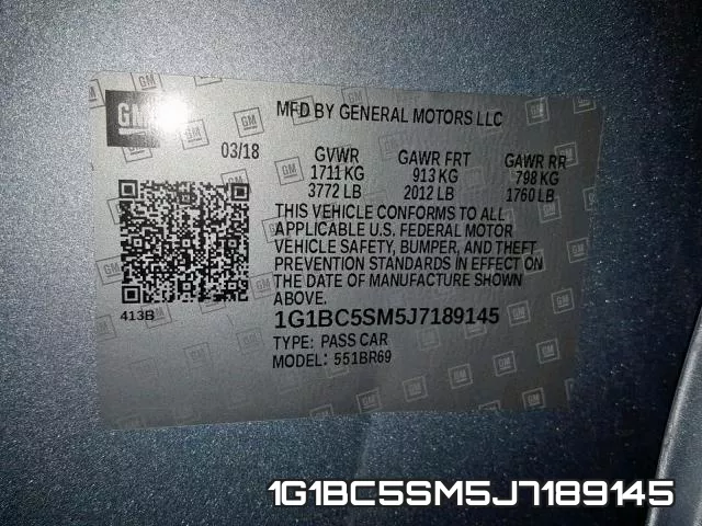 1G1BC5SM5J7189145 фото 2