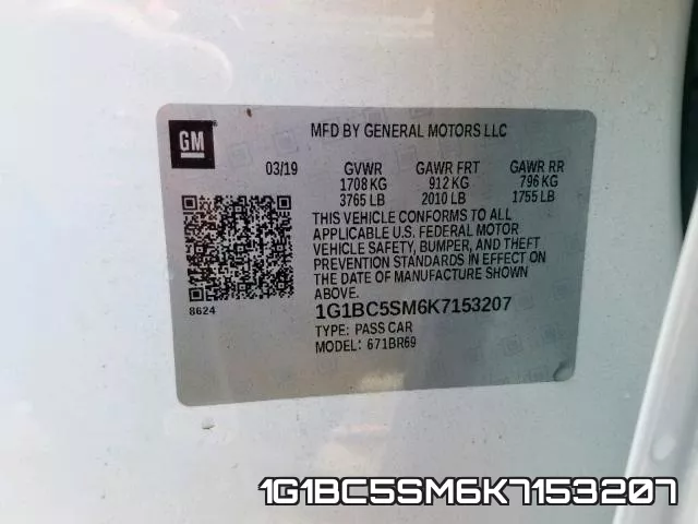 1G1BC5SM6K7153207 фото 2