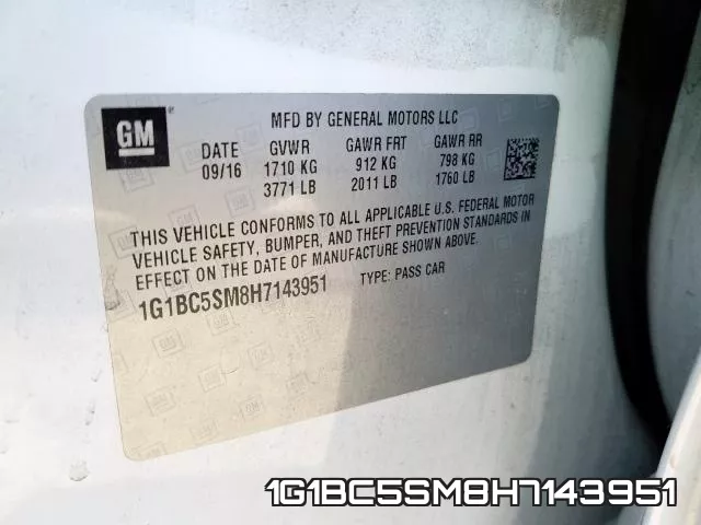 1G1BC5SM8H7143951 фото 2