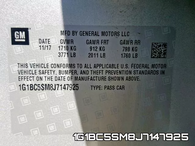 1G1BC5SM8J7147925 фото 2