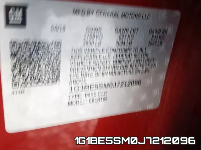 1G1BE5SM0J7212096 фото 2