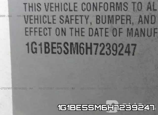 1G1BE5SM6H7239247 фото 10