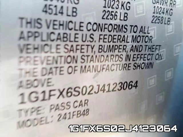 1G1FX6S02J4123064 фото 2