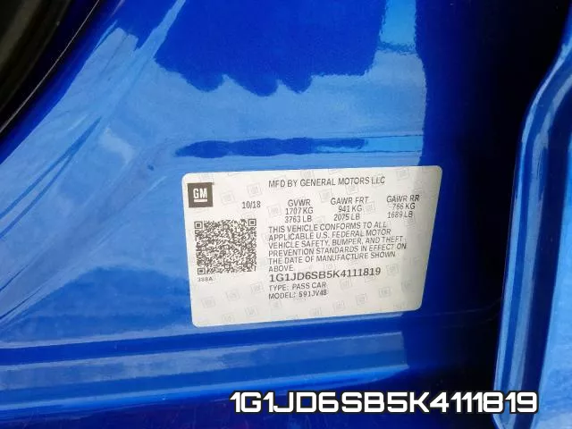1G1JD6SB5K4111819 фото 2