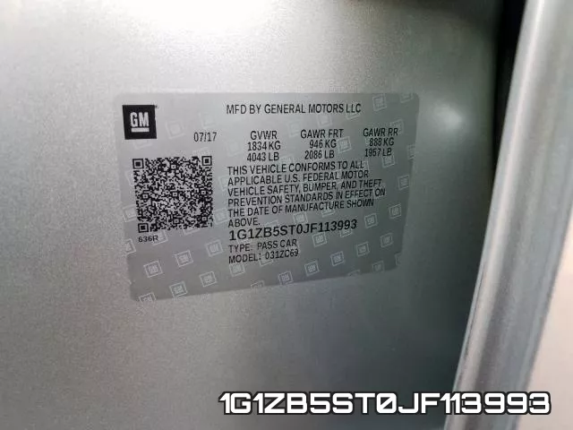 1G1ZB5ST0JF113993 фото 2