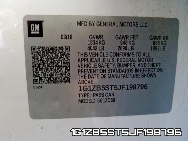 1G1ZB5ST5JF198796 фото 2
