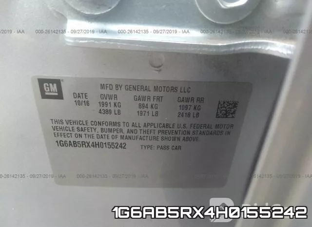 1G6AB5RX4H0155242 фото 10