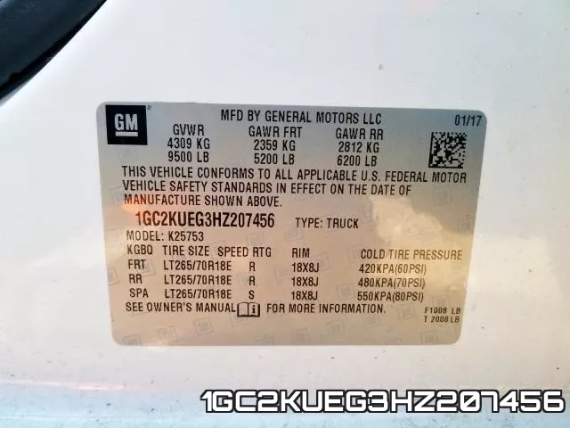 1GC2KUEG3HZ207456 фото 2