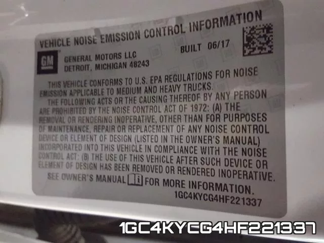 1GC4KYCG4HF221337 фото 2