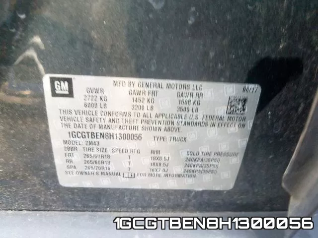 1GCGTBEN8H1300056 фото 2