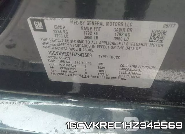 1GCVKREC1HZ342569 фото 10