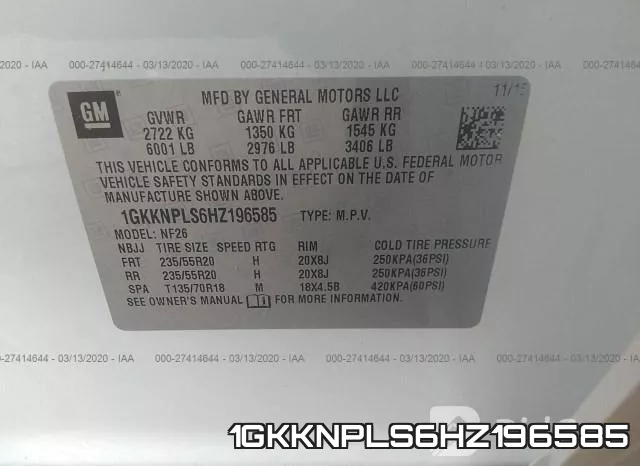 1GKKNPLS6HZ196585 фото 10