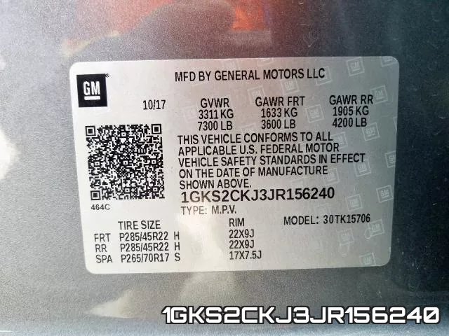 1GKS2CKJ3JR156240 фото 2