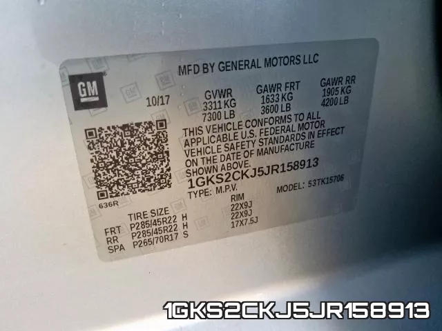 1GKS2CKJ5JR158913 фото 2