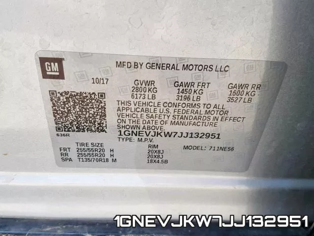 1GNEVJKW7JJ132951 фото 2