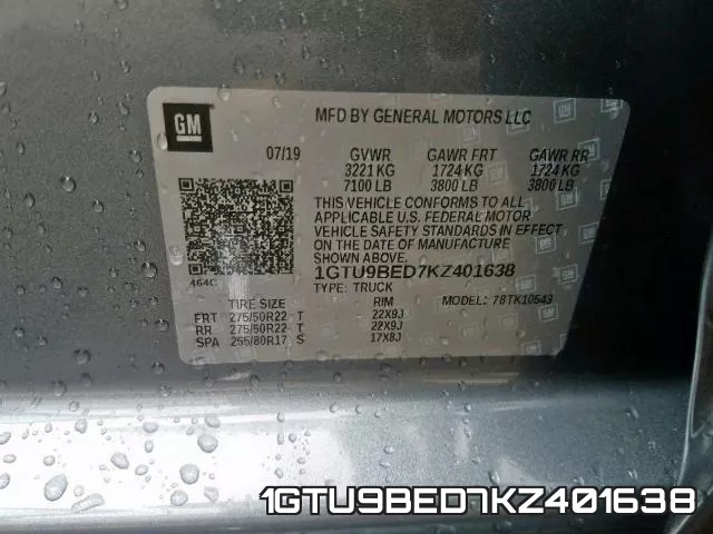 1GTU9BED7KZ401638 фото 2