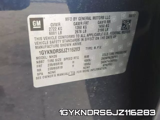 1GYKNDRS6JZ116283 фото 2