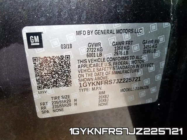 1GYKNFRS7JZ225721 фото 2