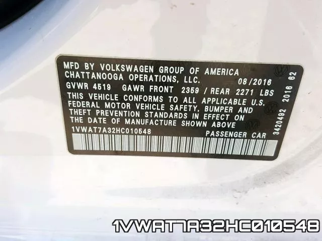 1VWAT7A32HC010548 фото 2