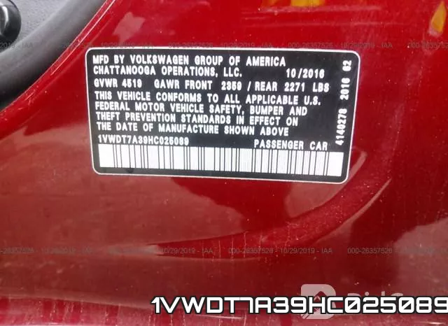1VWDT7A39HC025089 фото 10