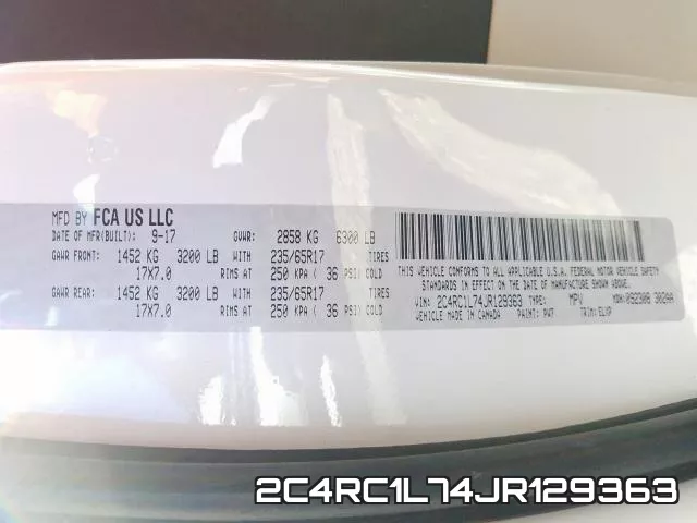 2C4RC1L74JR129363 фото 2
