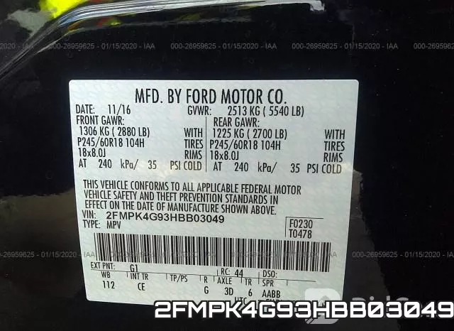 2FMPK4G93HBB03049 фото 10