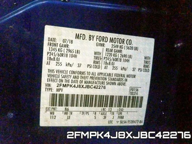 2FMPK4J8XJBC42276 фото 2