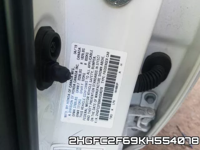 2HGFC2F69KH554078 фото 2