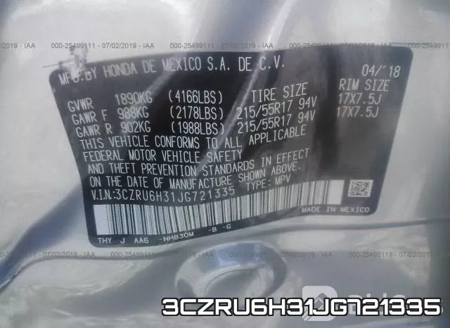 3CZRU6H31JG721335 фото 10