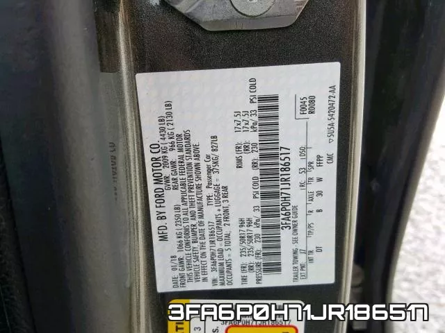 3FA6P0H71JR186517 фото 2