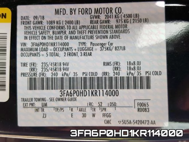 3FA6P0HD1KR114000 фото 2