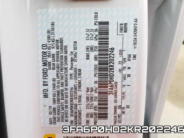 3FA6P0HD2KR202246 фото 2