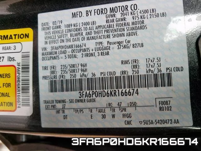3FA6P0HD6KR166674 фото 2