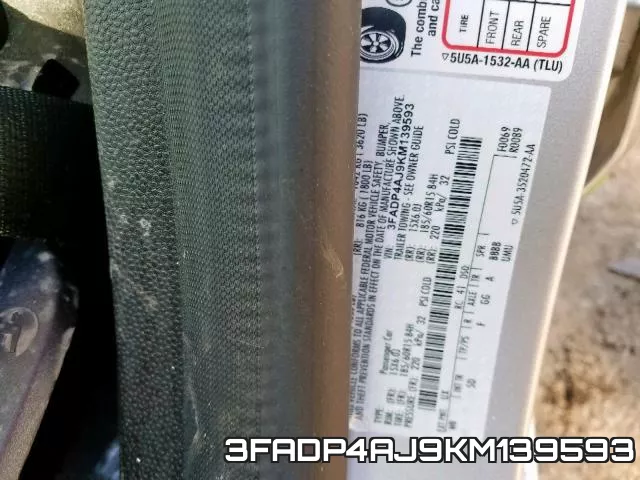 3FADP4AJ9KM139593 фото 2