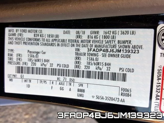 3FADP4BJ6JM139323 фото 2