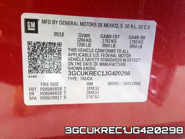 3GCUKREC1JG420298 фото 2