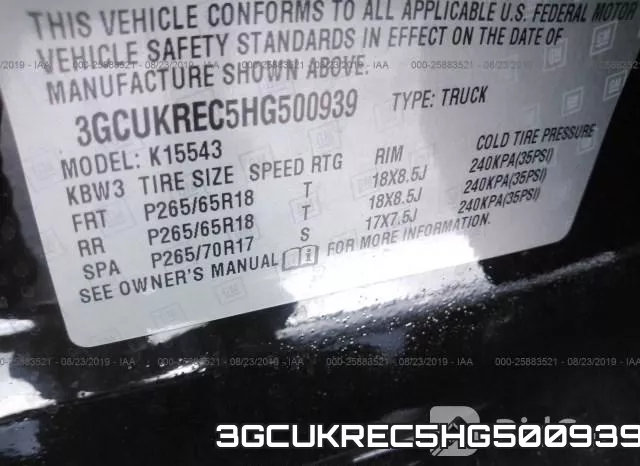 3GCUKREC5HG500939 фото 10