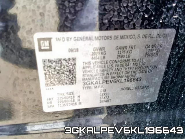 3GKALPEV6KL196643 фото 2