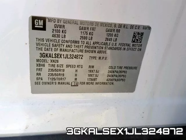 3GKALSEX1JL324872 фото 2