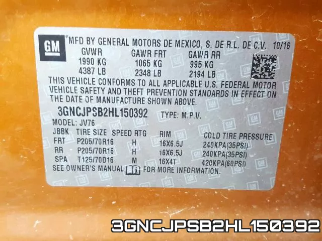 3GNCJPSB2HL150392 фото 2